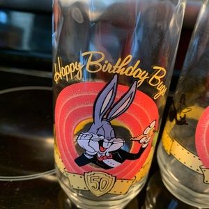 2 Happy 50th Birthday Bugs Bunny Glasses!
